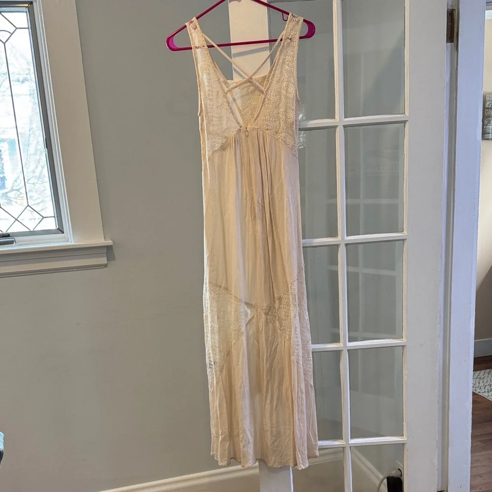 NWT! Elegant POL Cream Lace High Low Sundress Size Small - Picture 13 of 13